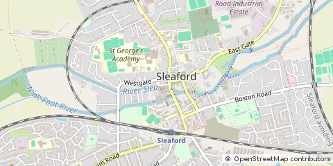 Map of Sleaford, Lincolnshire
