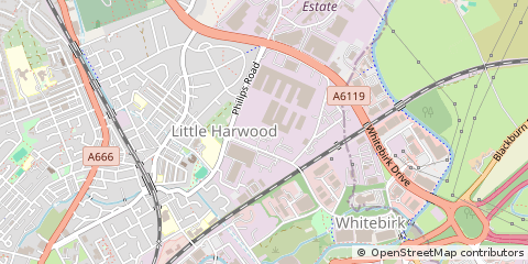 Map of Blackburn, Lancashire