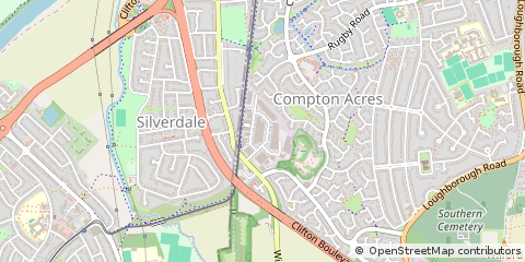 Map of Nottingham, Notts