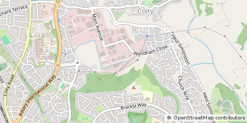 Map of Bridgend, MID Glamorgan