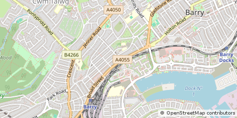 Map of Barry, South Glamorgan