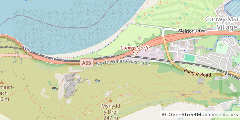 Map of Conwy