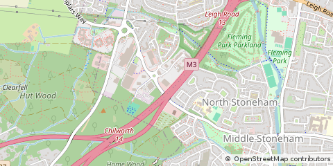 Map of Eastleigh, Hampshire