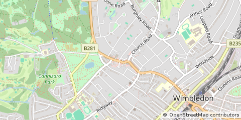 Map of Wimbledon, London