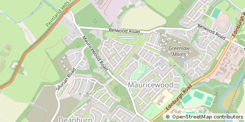 Map of Penicuik, Midlothian