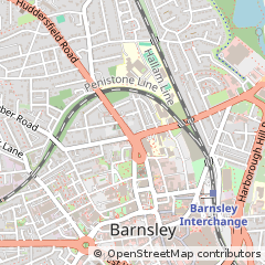 Map of Barnsley, South Yorkshire