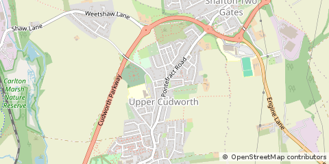 Map of Barnsley, South Yorkshire