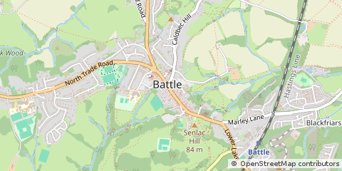Map of Battle, East Sussex