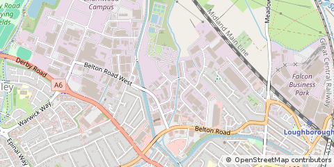 Map of Loughborough, Leicestershire