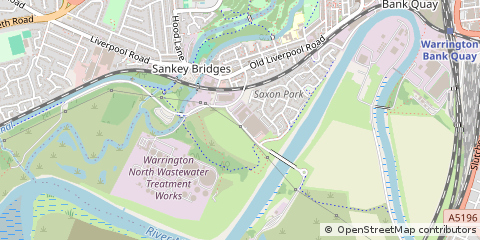 Map of Warrington, Cheshire
