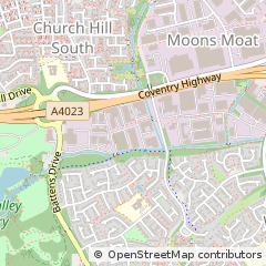 Map of Redditch, Worcestershire