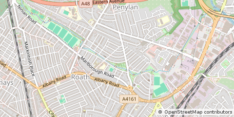 Map of Caerdydd, South Glamorgan