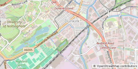 Map of Nottingham, Nottinghamshire