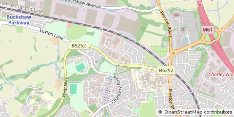 Map of Chorley, Lancashire