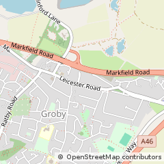 Map of Groby, Leicestershire