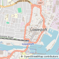 Map of Lowestoft, Suffolk