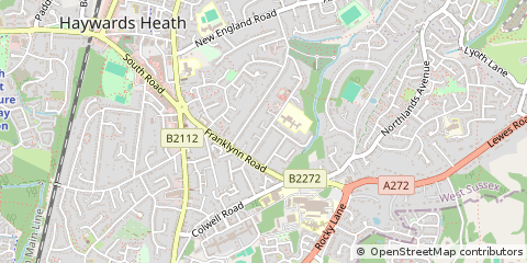 Map of Haywards Heath, West Sussex