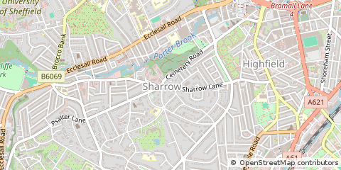 Map of Sheffield