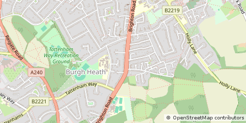 Map of Banstead, Surrey