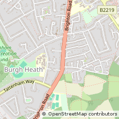Map of Banstead, Surrey