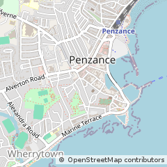 Map of Penzance, Cornwall