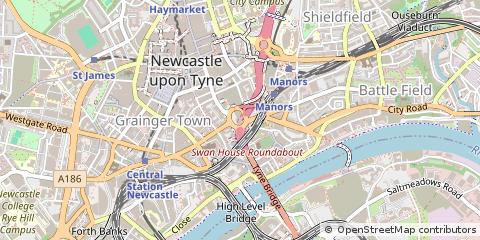 Map of Newcastle Upon Tyne