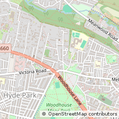 Map of Leeds, West Yorkshire