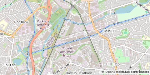 Map of Wednesbury, West Midlands