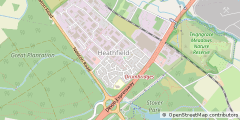Map of Newton Abbot, Devon