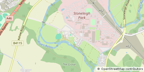 Map of Kenilworth, Warwickshire