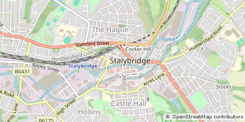Map of Stalybridge, Greater Manchester