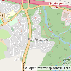 Map of Penllergaer, Swansea