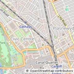 Map of Cardiff