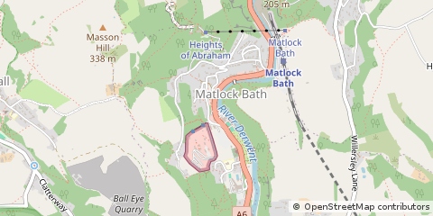 Map of Matlock, Derbyshire