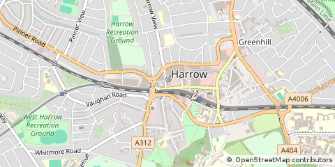 Map of Harrow, Middlesex