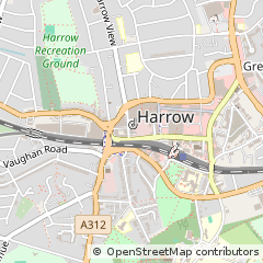 Map of Harrow, Middlesex