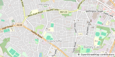 Map of Batley, West Yorkshire