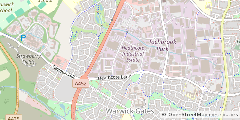 Map of Warwick, Warwickshire