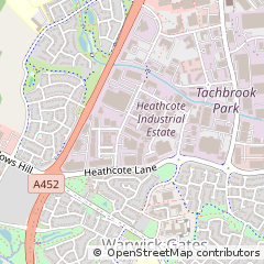 Map of Warwick, Warwickshire