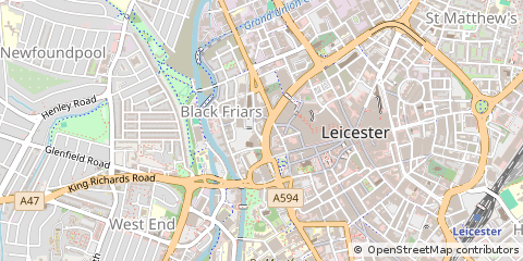 Map of Leicester