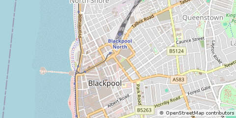 Map of Blackpool, Lancashire
