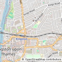 Map of Kingston Upon Thames, Surrey