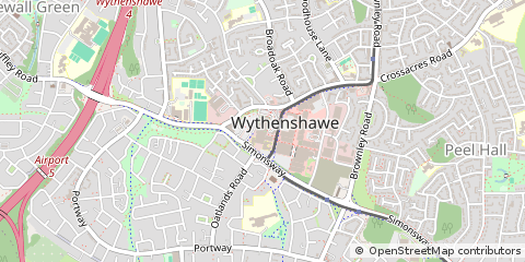 Map of Wythenshawe, Manchester