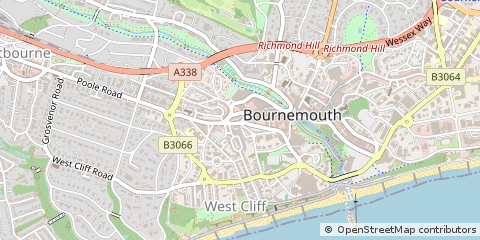 Map of Bournemouth, Dorset
