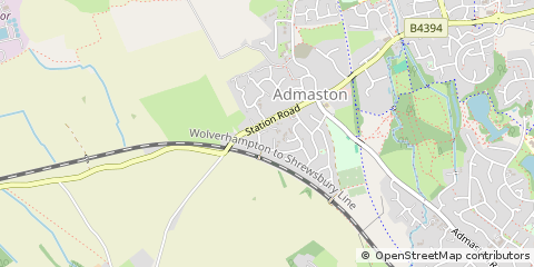 Map of Wellington, Telford Salop