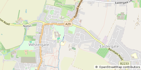 Map of Chichester, West Sussex