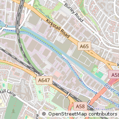 Map of Leeds, West Yorkshire