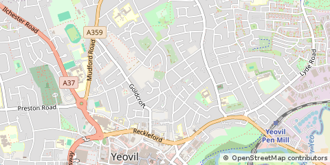 Map of Yeovil, Somerset
