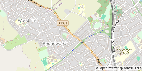 Map of Harpenden, Hertfordshire