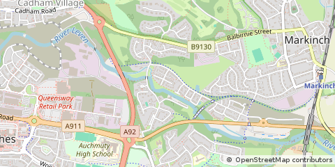 Map of Glenrothes, Fife
